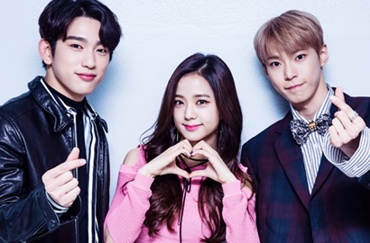 Baru 2 Kali Jadi MC Bareng, Jinyoung-Jisoo-Doyoung Sudah Sedekat Ini