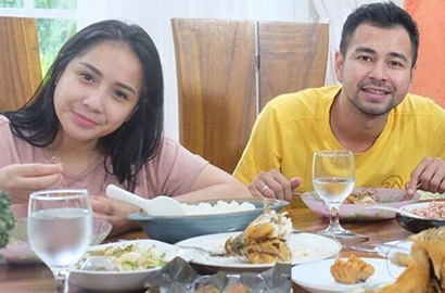 Tertidur di Atas Meja Makan, Nagita Istri Raffi Ahmad Kelelahan karena Hamil Kedua?