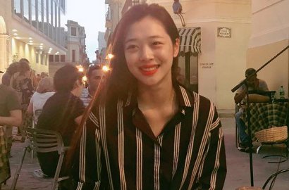 Masih Semangat Pamer Foto-Foto Liburan di Kuba, Comeback Sulli di SNS Disambut Baik
