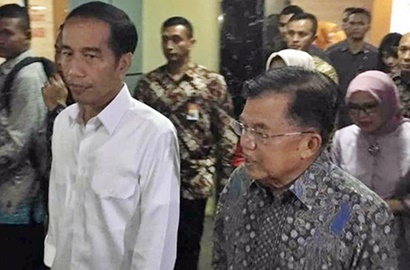 Sambang Kampung Melayu, Jokowi-JK Tinjau Lokasi Ledakan Bom
