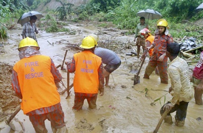 Hujan Lebat dan Tanah Longsor di Bangladesh, 147 Warga Tewas