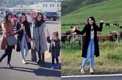 Foto di Parkiran dan Pinggir Jalan, Liburan Ayu Ting Ting di New Zealand 'Mengenaskan'?