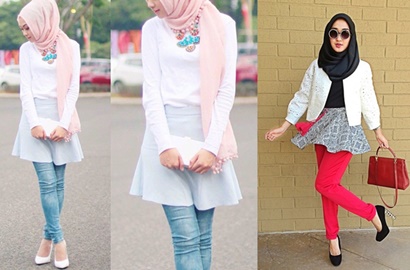 Makin Fashionable dengan 6 Mix and Match Hijab Pakai Mini Dress dan Skirt Biar Tetap Terlihat Sopan