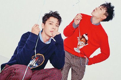 Bak Anak Kecil, Serunya Donghae-Eunhyuk Saling Goda Dibalik Pemotretan Ini