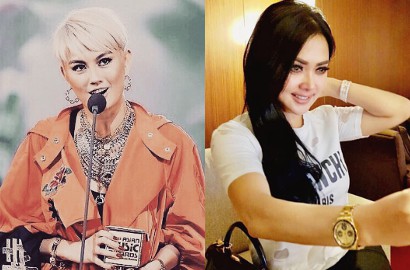 Tampil Manja Ala Syahrini, Agnes Monica Dipuji Cantik Berambut Panjang