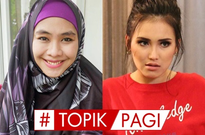 Heboh Foto Gelas 'Miras' Teman Ayu Ting Ting, Perut Buncit Oki Setiana di Pemotretan - Topik Pagi