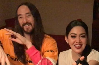 Bareng DJ Steve Aoki, Syahrini Ciptakan Joget 'Gubrak Gubrak Jeng Jeng Jeng'