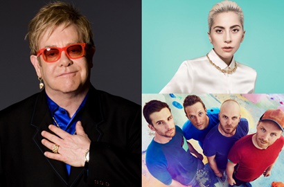 Garap Album Baru, Elton John Gandeng Lady GaGa Hingga Coldplay