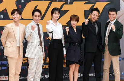 Kompak Pakai Jas, Jang Geun Suk dan Han Yeri Narsis Bareng di Preskon 'Switch'