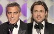 George Clooney Berbuat Usil dengan Tongkat Brad Pitt di Golden Globes 2012