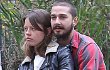 Shia LaBeouf Resmi Kencani Artis Inggris Mia Goth